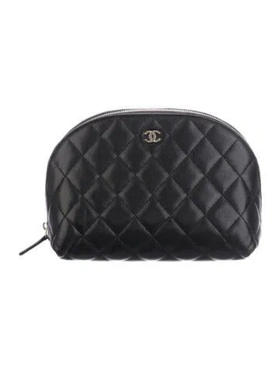 Pre-owned Chanel Classic Cosmetic Pouch In Black