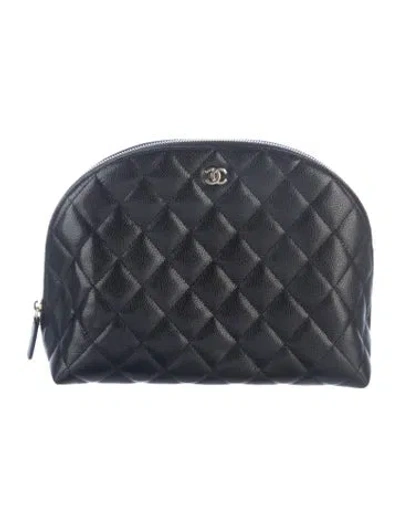 Pre-owned Chanel Classic Cosmetic Pouch In Black