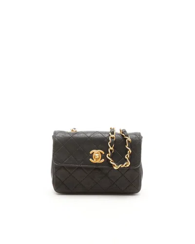 Pre-owned Chanel Classic Extra Mini Single Flap Bag In Black