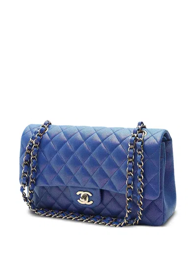Pre-owned Chanel Classic Flap Shoulder Bag In Blue