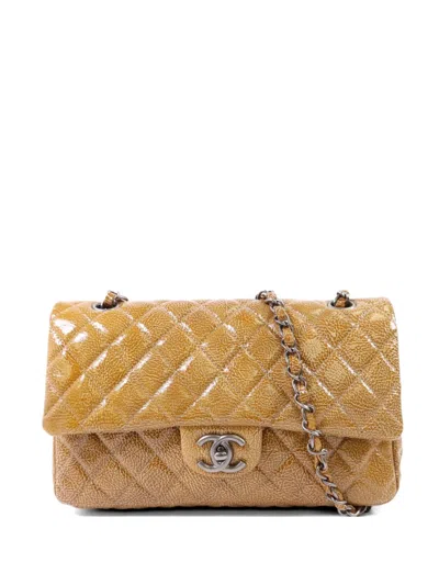 Pre-owned Chanel Classic Flap Shoulder Bag In Yellow