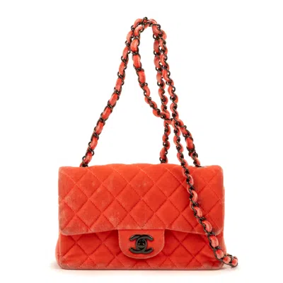 Pre-owned Chanel Classic Flap Small In Orange