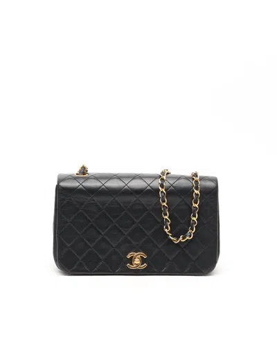 Pre-owned Chanel Classic Full Flap Bag In Black
