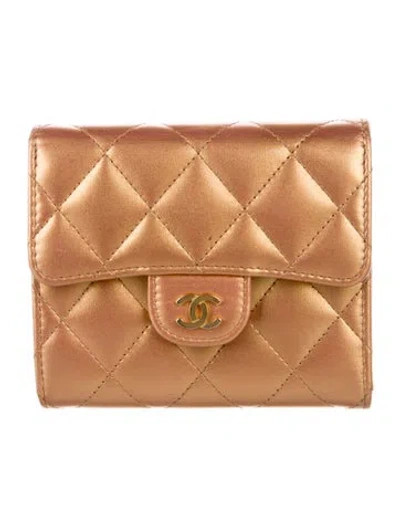 Pre-owned Chanel Classic Interlocking Cc Logo Compact Wallet