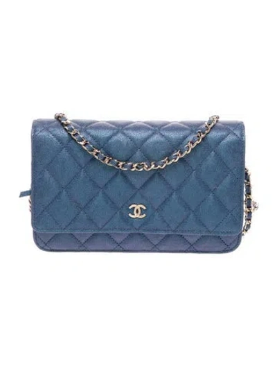 Pre-owned Chanel Classic Iridescent Wallet On Chain