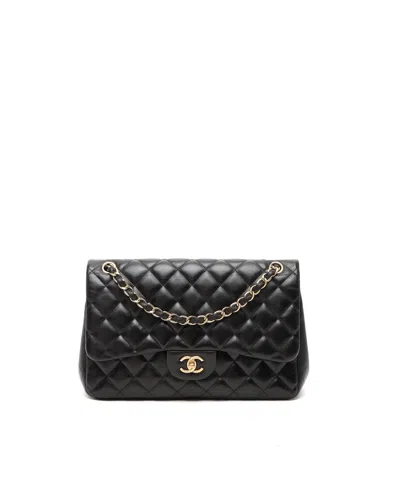Chanel Classic Jumbo Double Flap Bag In Black