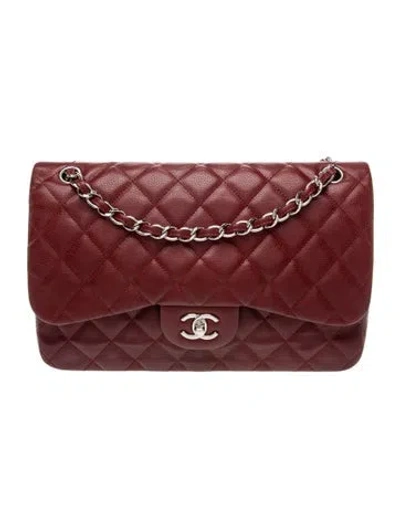 Pre-owned Chanel Classic Jumbo Double Flap Bag In Red