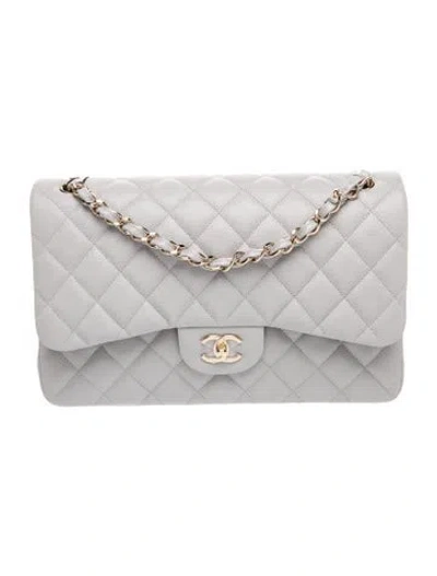 Pre-owned Chanel Classic Jumbo Double Flap Bag  W/tags In Gray