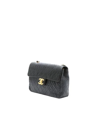 Pre-owned Chanel Classic Jumbo Single Flap Bag In Black