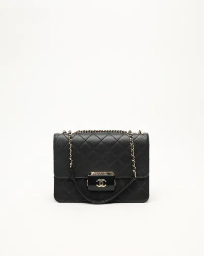 Pre-owned Chanel Classic Lock Flap Bag In Black