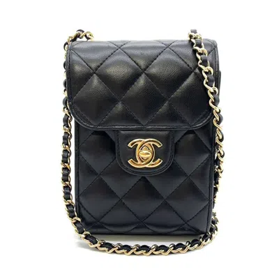Pre-owned Chanel Classic Matelasse Chain Shoulder Bag Black