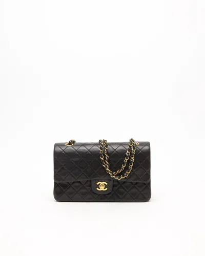 Pre-owned Chanel Classic Medium Double Flap Bag In Black