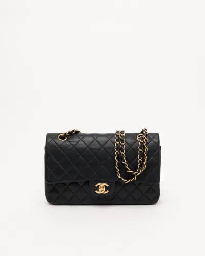 Pre-owned Chanel Classic Medium Double Flap Bag In Black