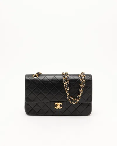 Pre-owned Chanel Classic Medium Double Flap Bag In Black
