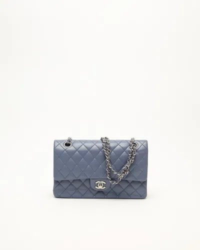 Pre-owned Chanel Classic Medium Double Flap Bag In Purple