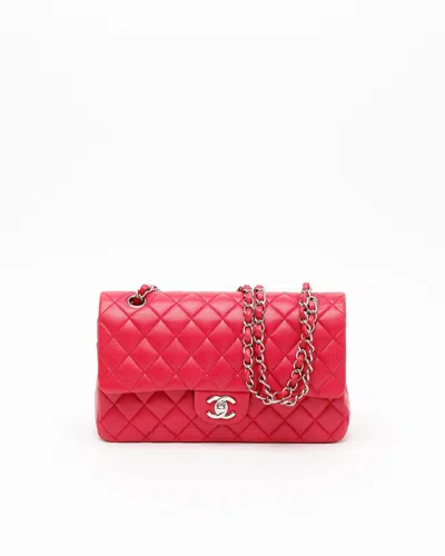 Pre-owned Chanel Classic Medium Double Flap Bag In Pink