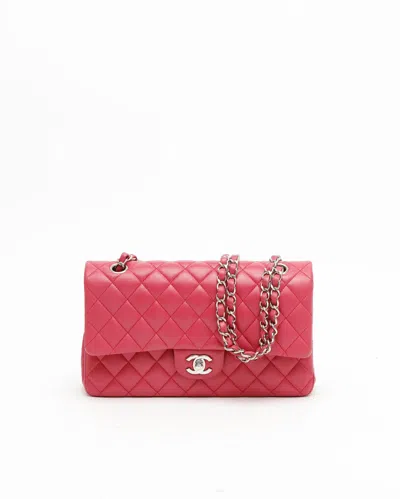 Pre-owned Chanel Classic Medium Double Flap Bag In Pink