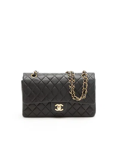 Pre-owned Chanel Classic Medium Double Flap Bag In Black