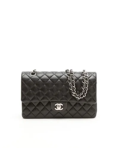 Pre-owned Chanel Classic Medium Double Flap Bag In Black