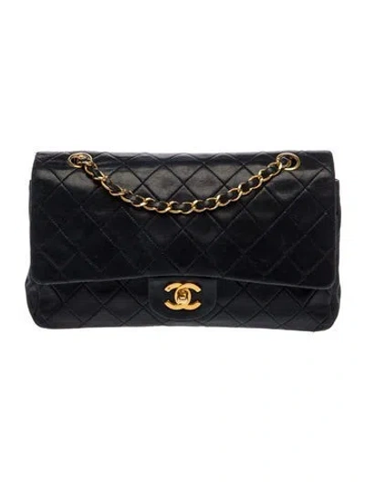 Pre-owned Chanel Classic Medium Double Flap Bag In Black