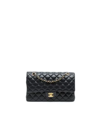 Pre-owned Chanel Classic Medium Double Flap Bag In Black