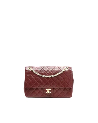 Chanel Classic Medium Double Flap Bag In Burgundy