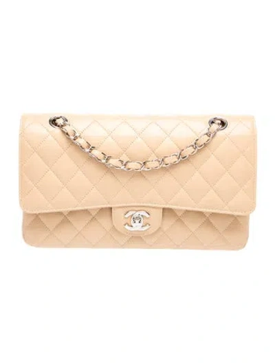 Pre-owned Chanel Classic Medium Double Flap Bag In Neutral