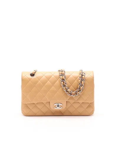 Pre-owned Chanel Classic Medium Double Flap Bag In Sand
