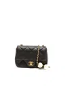Chanel Classic Mini Rectangular Pearl Crush Flap Bag In Black