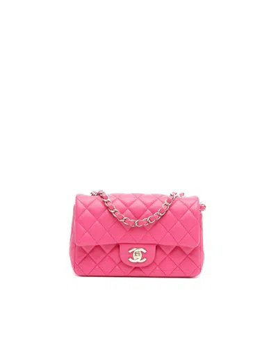 Chanel Classic Mini Rectangular Single Flap Bag In Pink
