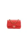 Chanel Classic Mini Rectangular Single Flap Bag In Red