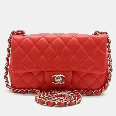 Pre-owned Chanel Classic New Mini Crossbody Bag In Red