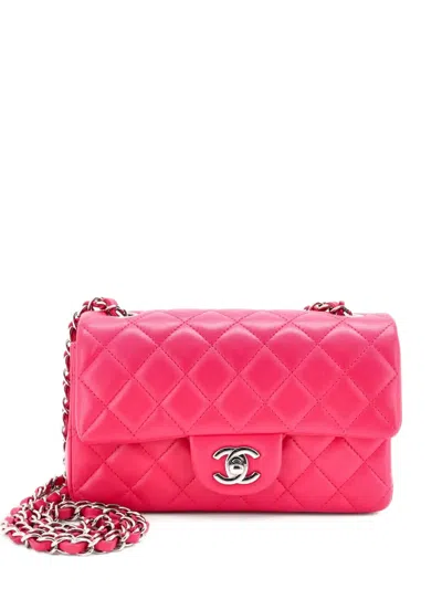Pre-owned Chanel Classic Single Flap Bag Quilted Lambskin Mini Crossbody Bag