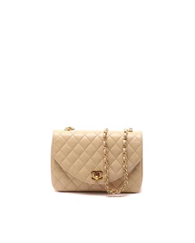 Pre-owned Chanel Classic Single Flap Bag In Sand
