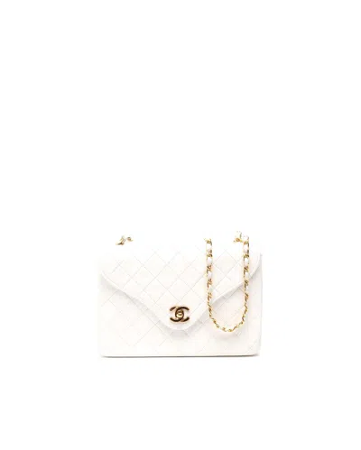 Pre-owned Chanel Classic Single Flap Bag In White