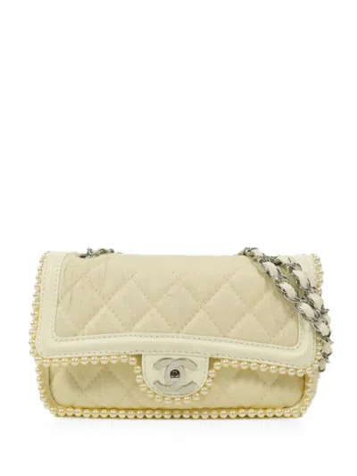 Pre-owned Chanel Classic Single Flap Pearly-edge Shoulder Bag In Neutrals