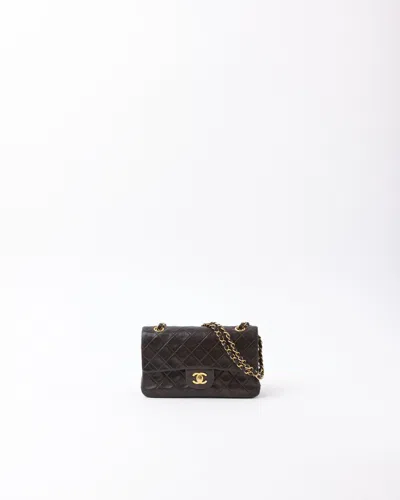 Pre-owned Chanel Classic Small Double Flap Bag In Black