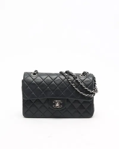 Pre-owned Chanel Classic Small Double Flap Bag In Black