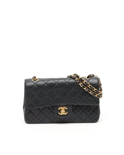 Pre-owned Chanel Classic Small Double Flap Bag In Black