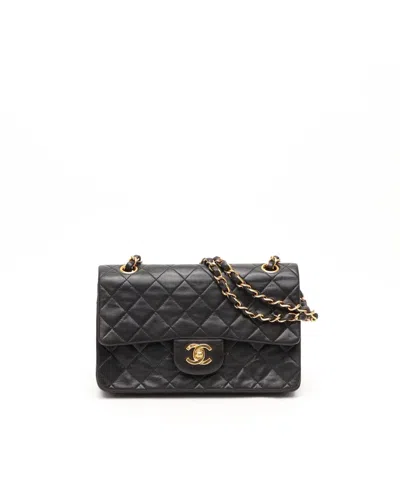 Pre-owned Chanel Classic Small Double Flap Bag In Black