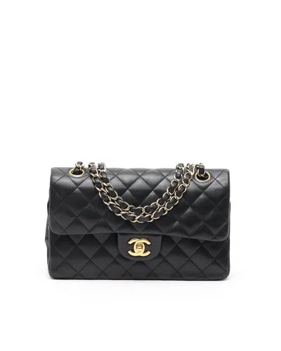 Pre-owned Chanel Classic Small Double Flap Bag In Black