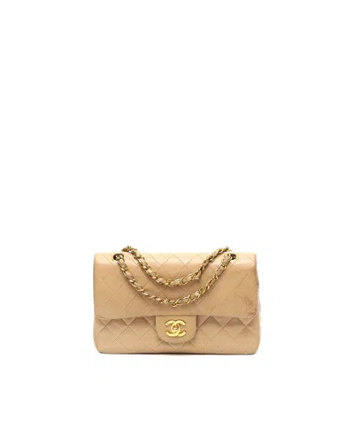 Pre-owned Chanel Classic Small Double Flap Bag In Sand