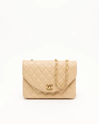 Pre-owned Chanel Classic Small Single Flap Bag In Sand