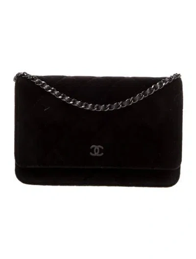 Pre-owned Chanel Classic So Black Wallet On Chain