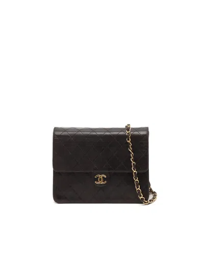 Chanel Classic Square Single Flap Bag In Brown
