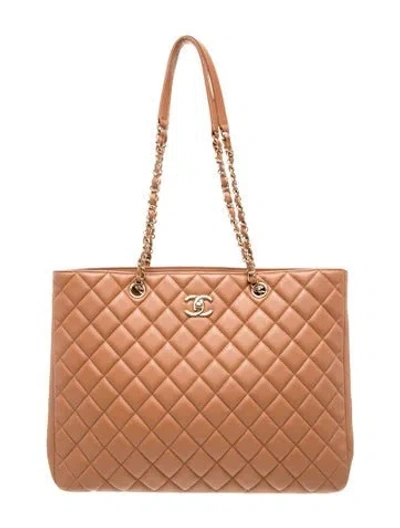 Pre-owned Chanel Classic Timeless Shopping Tote In Neutral