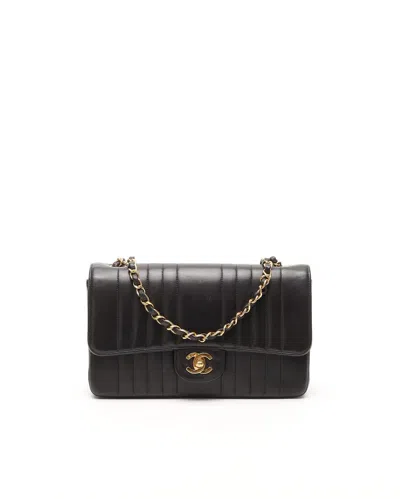 Pre-owned Chanel Classic Vertical Medium Single Flap Bag In Black