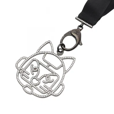 Pre-owned Chanel Clear Rhinestone Stainless Steel Necklace () In Multi