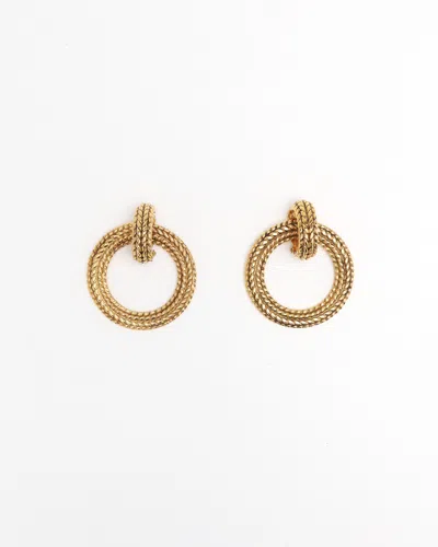 Pre-owned Chanel Clip-on Hoop Earrings In Gold