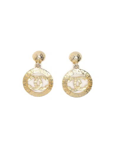 Pre-owned Chanel Clip-on Hoop Earrings In Gold